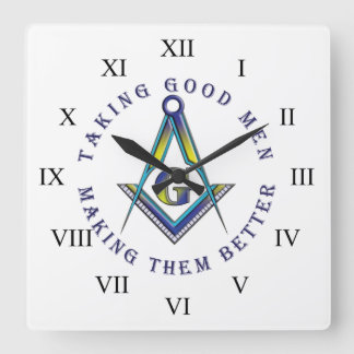 Masonic Wall Clock Fyrkantig Klocka