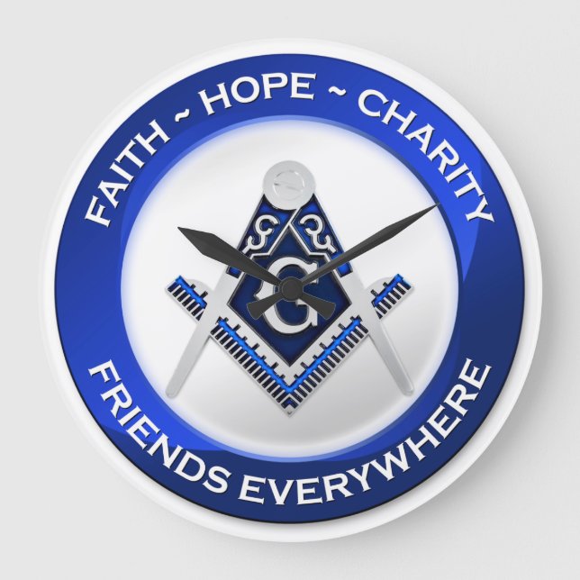 Masonic Wall Clock Stor Klocka (Framsida)