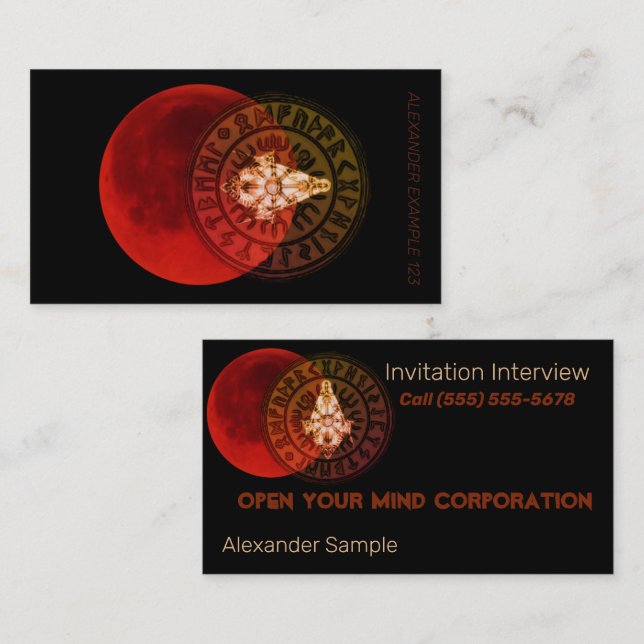 Masonic Warrior Visitkort (Fram/baksida)