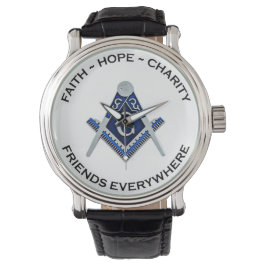 Masonic Watch Blue Armbandsur