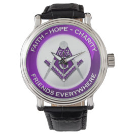 Masonic Watch Purple Armbandsur