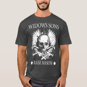 Masonic Widows Son Raise Masons Skull Far T Shirt