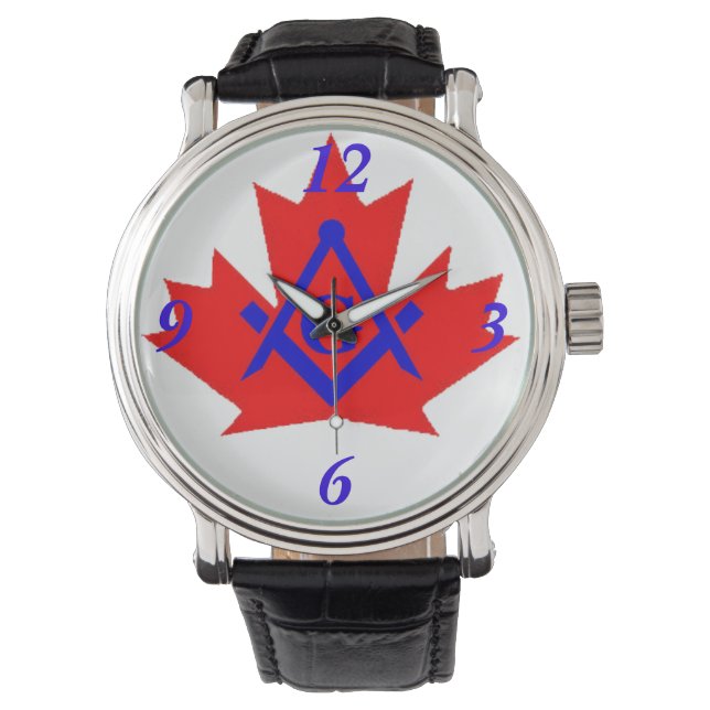 Masonic's Kanada Anpassad Emblem Armbandsur (Framsida)
