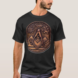 Masonisk gammal arkaiska symboler Sol Måne All Se T Shirt