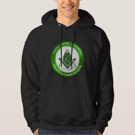Masonisk herrhoodie grön hoodie