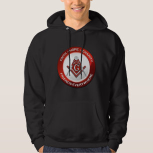 Masonisk Hoodie - Röd