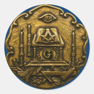 Masonisk liten bläck runt klistermärke