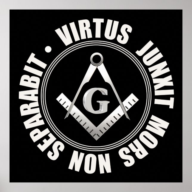 Masoniska symboler poster (Framsidan)