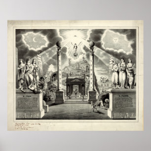 Masoniskt diagram (1846) poster