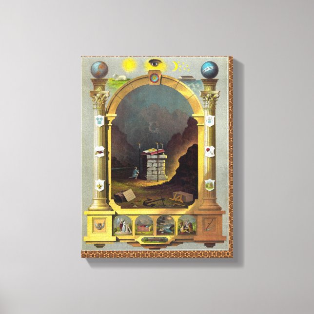 Masoniskt diagram canvastryck (Framsida)