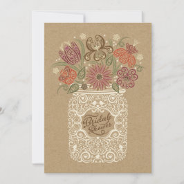 Masonkruka Höst Bröllopsdusch Inbjudan