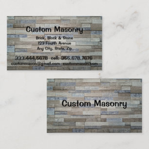 Masonry Brick, Block Stone Anpassningsbar Business Visitkort