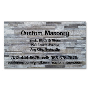 Masonry Brick, Block Stone Anpassningsbar Magnetiska Visitkort