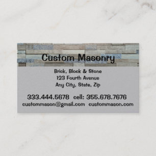 Masonry Brick, Block Stone Anpassningsbar Visitkort