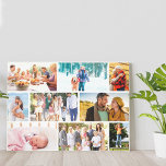 Masonry Stil Family Photo Collage White Canvastryck<br><div class="desc">Skapa din egen murverk med stil på en vit arbetsyta. Fotomallen är inställd på redo för visning 9 av dina favoritfamiljfoton. Dina foton visningar automatiskt i ett murrutnät, med 2 liggande och 1 porträtt bild på var och en av de tre raderna. Arbetsytan har en vit bakgrund färg - sök...</div>
