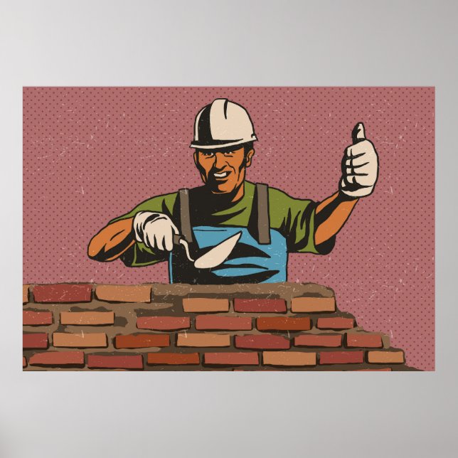 Masonry Worker Poster (Framsidan)