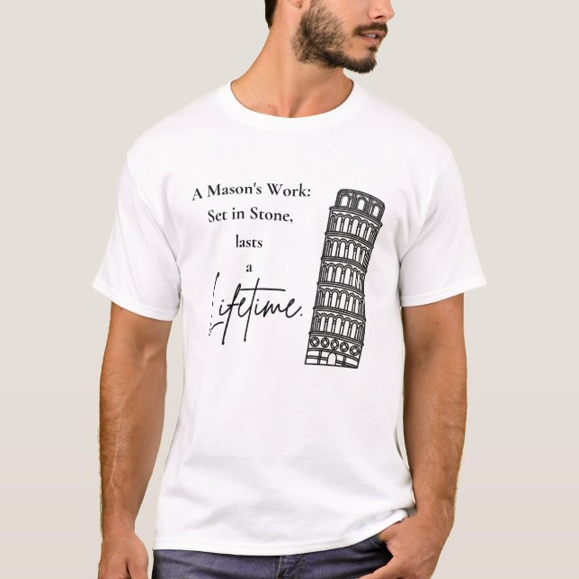 Mason's Legacy: Eternity in Stone T Shirt (Framsida)