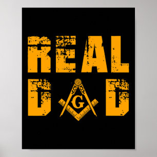 Masons Real Pappa Masonic Mason Far Independenc Poster