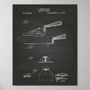 Masons svart tavla för konst för Trowel 1893 Poster