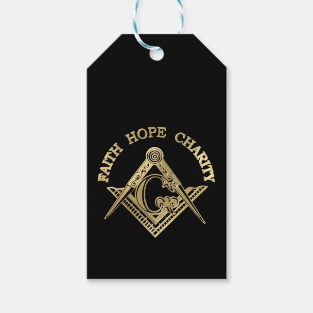 Masonsymbol Presentetikett (Framsidan)