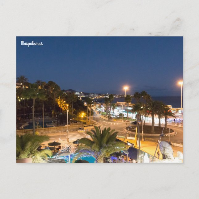 Maspalomas Blue Hour Vykort (Framsida)