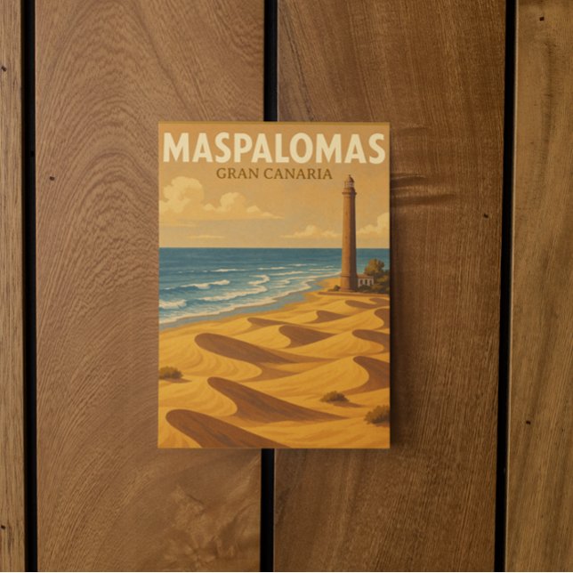 Maspalomas Gran Canaria Dunes Travel Vykort (Maspalomas Gran Canaria dunes travel postcard)