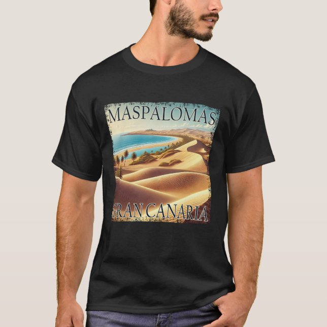 Maspalomas Gran Canaria Sommököknen T Shirt (Framsida)