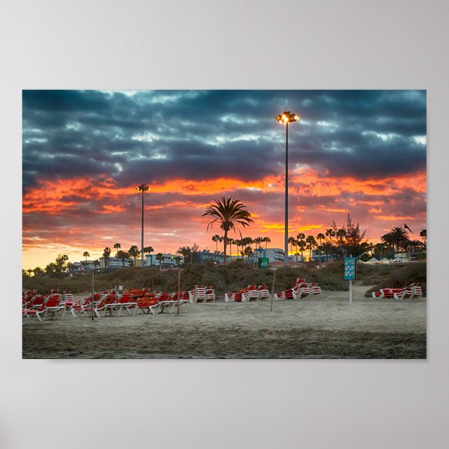 Maspalomas Sunset Poster (Framsidan)