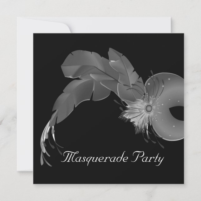 Masquarade party inbjudningar (Framsida)