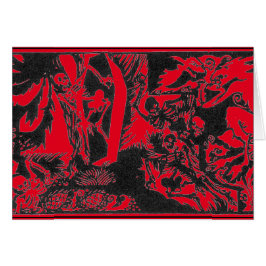 Masque av den röda döden hälsningskort