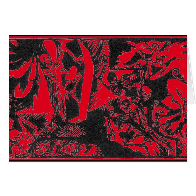 Masque av den röda döden hälsningskort (Framsidan Horizontal)