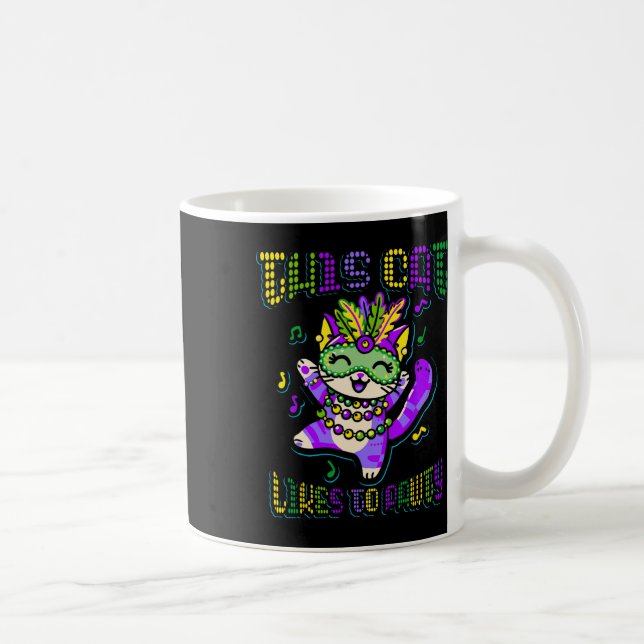 Masque Mardi Apparel Costumes Mardi Gras Cat Kaffemugg (Höger)