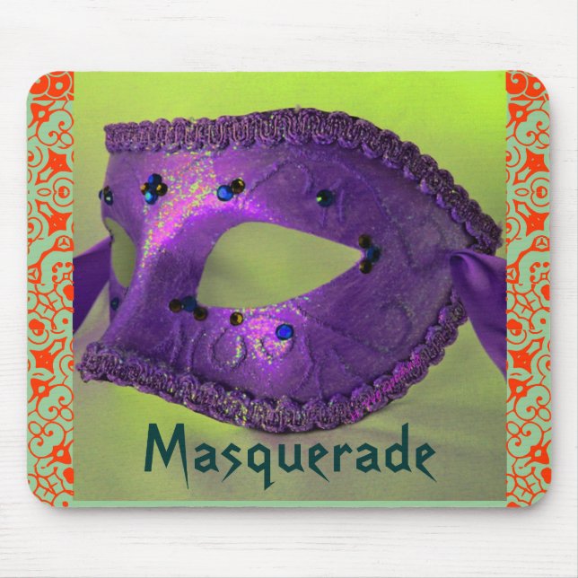 "Masqueraad" Mousepad-Anpassadet Musmatta (Framsidan)