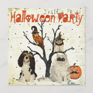 Masqueraanimaler Halloween-inbjudan Inbjudningar