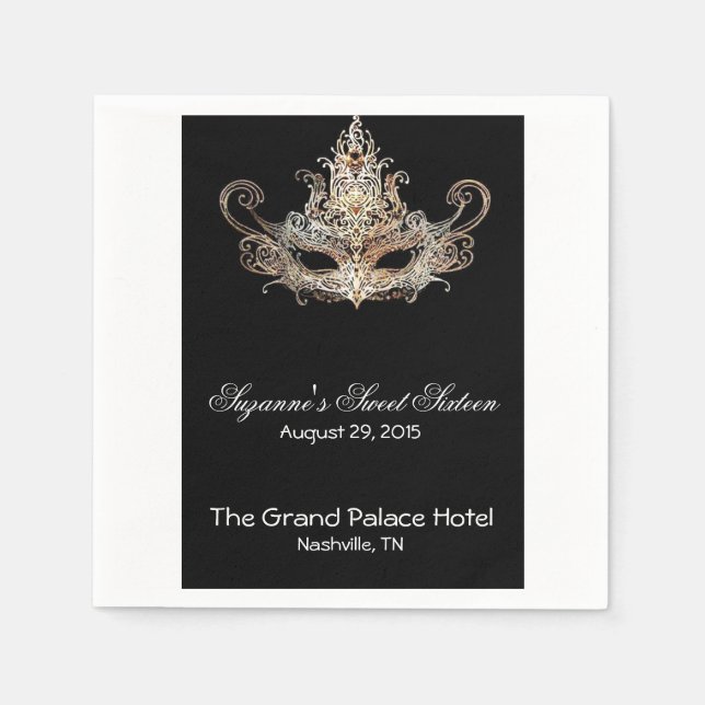 MasqueraBoll Cocktail Napkins Pappersservett (Framsidan)