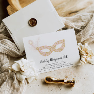 MasqueraBoll Födelsedagsfest inbjudan