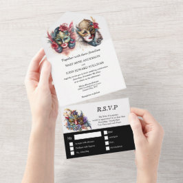Masquerabröllop | Ventilmasker av brudgummi