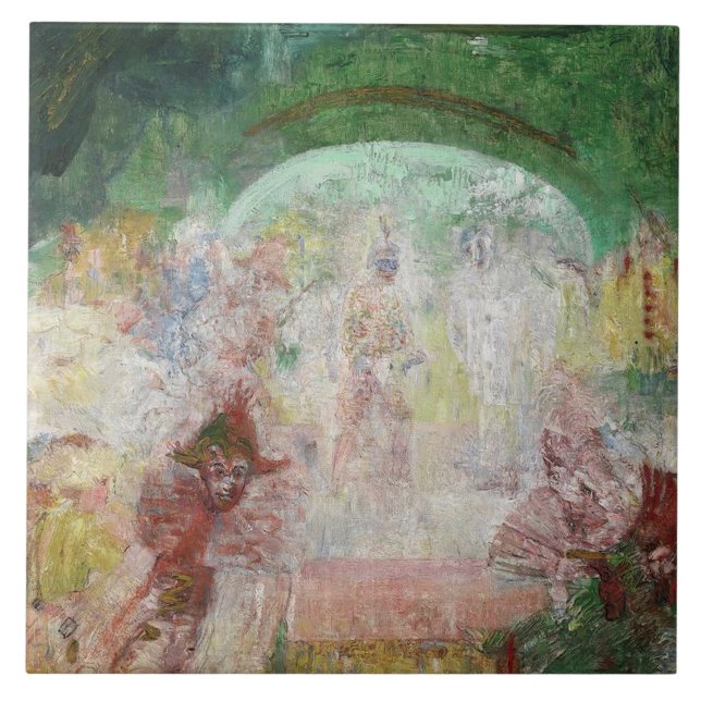 Masquerad av James Ensor (1889) Kakelplatta (Framsidan)
