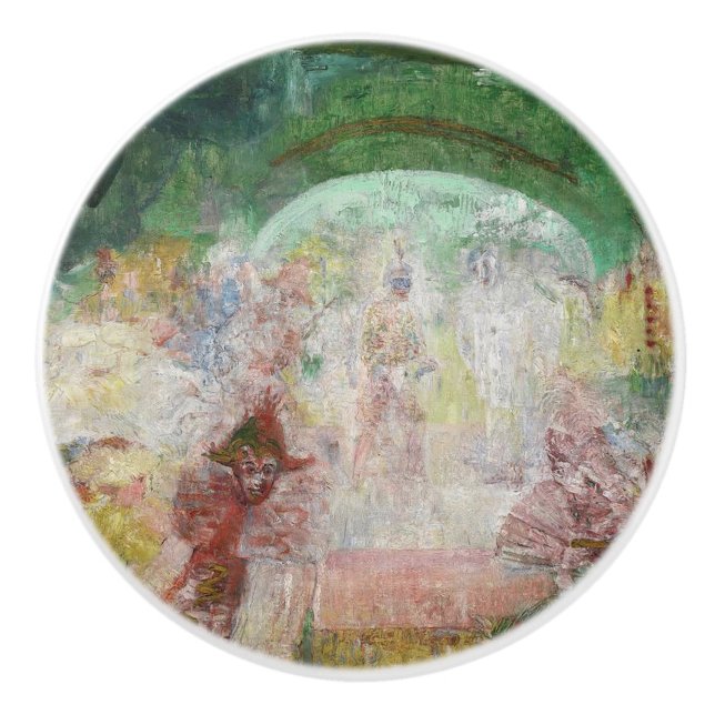 Masquerad av James Ensor (1889) Knopp (Framsidan)