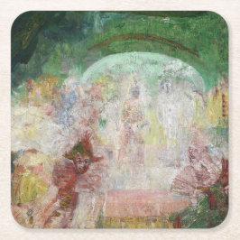 Masquerad av James Ensor (1889) Underlägg Papper Kvadrat