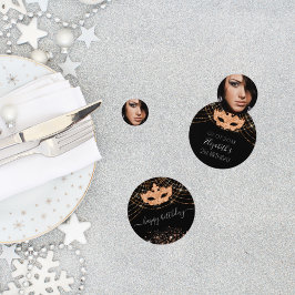 Masquerad Black guld glitter stoft födelsedagsfest