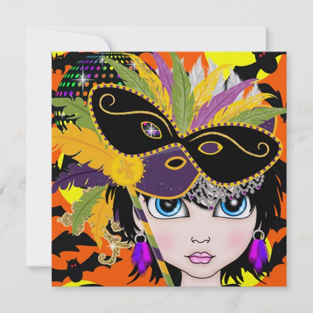 Masquerad Boll / Festival / Costume Party - SRF Inbjudningar (Framsida)