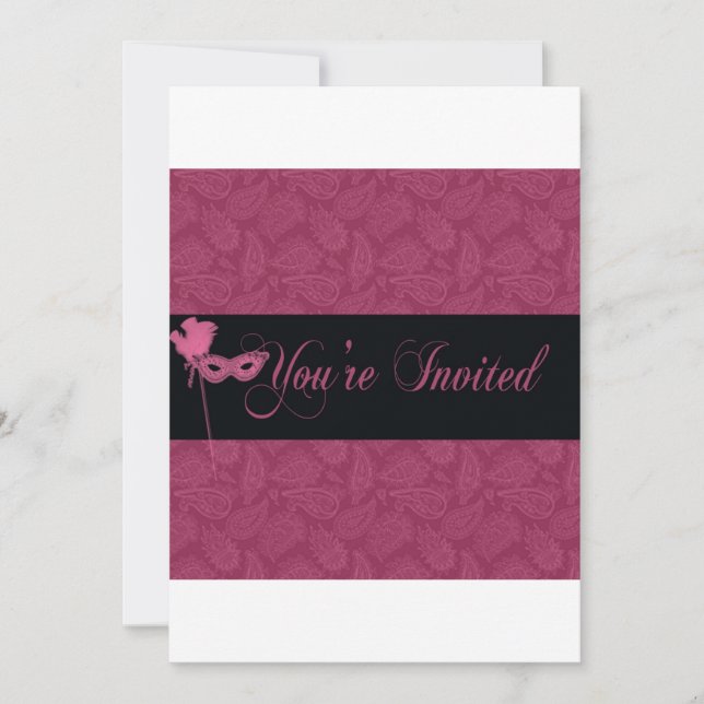 Masquerad boll inbjudan 2 (Framsida)