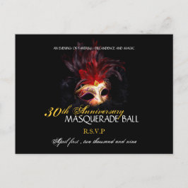 Masquerad Boll - Svarskort på vykort