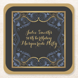 Masquerad Party maskerad boll födelsedag lyxurös Underlägg Papper Kvadrat