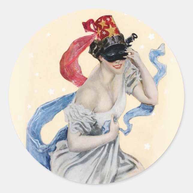 Masquerad Runt Klistermärke (Framsida)