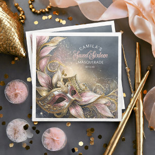 Masquerad Sweet 16 Ro Guld ID1032 Pappersservett