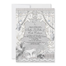 Masqueradapriser Diamond Bling Wedding bjudande