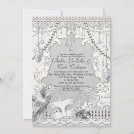 Masqueradapriser Diamond Bling Wedding bjudande Inbjudningar