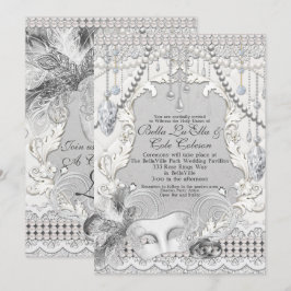 Masqueradapriser Diamond Bling Wedding bjudande Inbjudningar